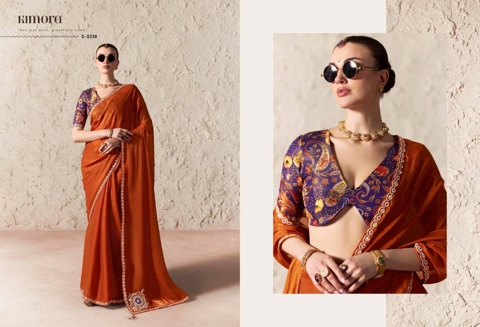 Rangat Vol-4 By Kimora Fashion 2331 To 2345 Series COLORFUL BEAUTIFUL FANCY PARTY WEAR & TRADITIONAL WEAR SAREES AT WHOLESALE PRICE